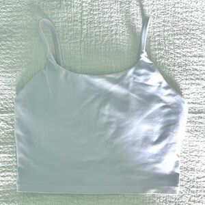 White athletic tank top